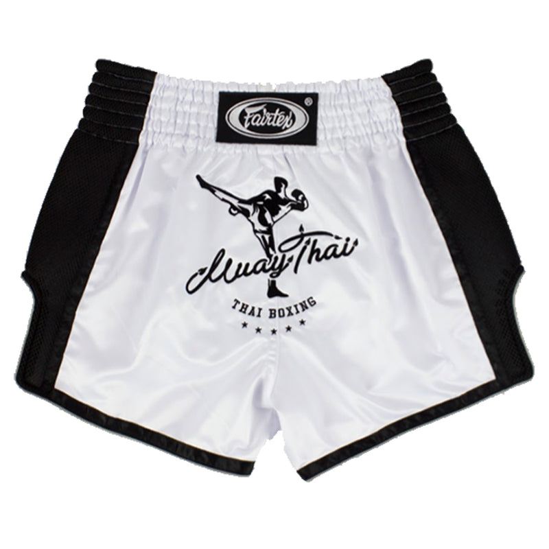 Muay Thai Shorts - Fairtex - 'BS1707' - Hvid-Sort