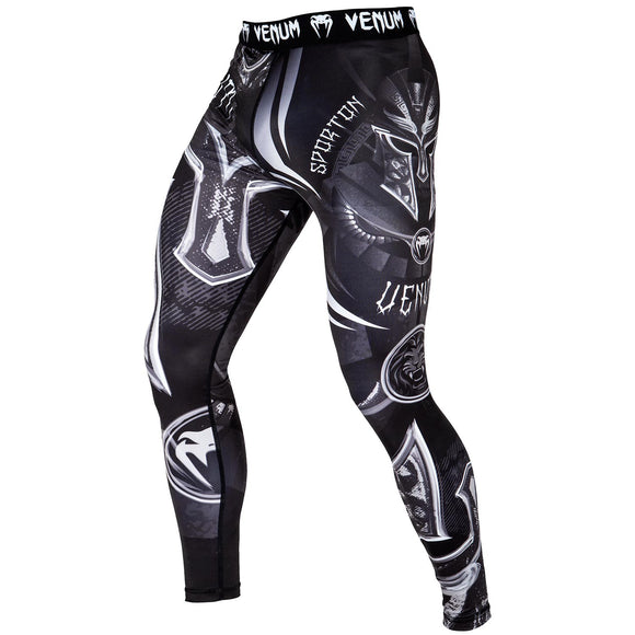 Grappling Tights - Venum Spats - Gladiator 3.0  - Sort-Hvid