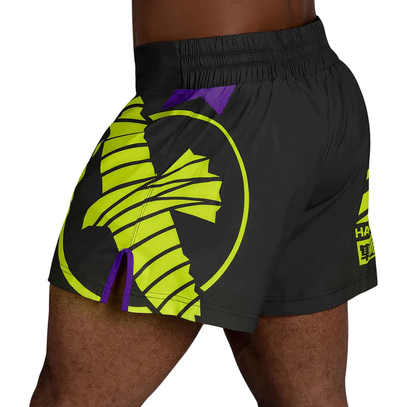 Kickboxing Shorts - Hayabusa - 'Icon' - Sort/Neon