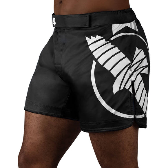 Fightshorts - Hayabusa - 'Icon Mid-Length' - Sort/Hvid