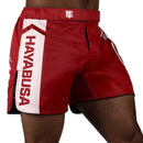 Fightshorts - Hayabusa - 'Icon Mid-Length' - Rød/Hvid