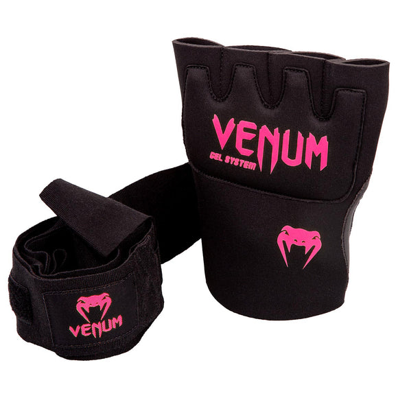 Inderhandske - Venum Gel Glove Wraps "Kontact"- Sort/Neo Pink