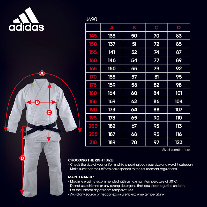 Judo Uniform  - Adidas Judo - 'Quest J690' - Blå-Hvid