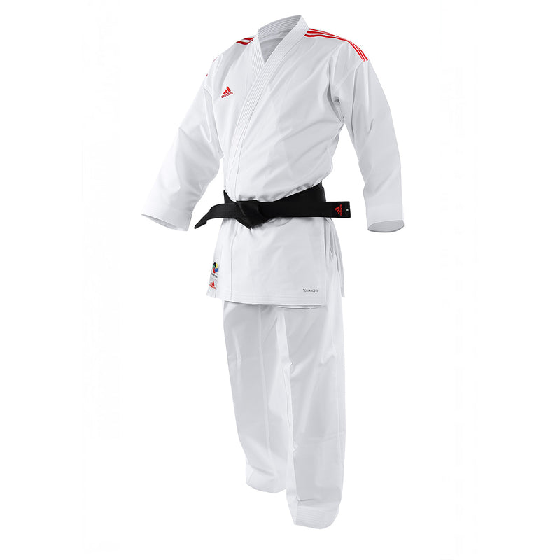 Karate Dragt - Gi - Adidas Karate - 'Revoflex' - Hvid-Rød