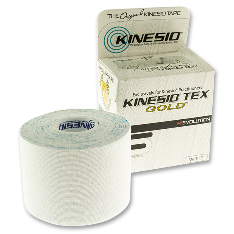 Kinesiotape - Kinesio Tex - 'Tex Gold FP 5m' - 5CM - Hvid