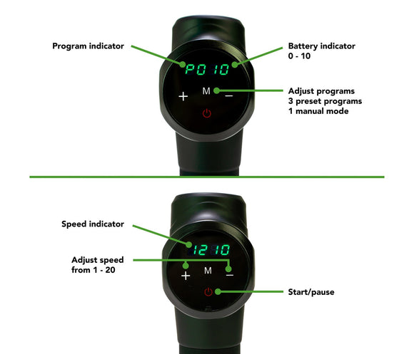 Massagepistol - Tunturi - 'Massage gun' - Sort