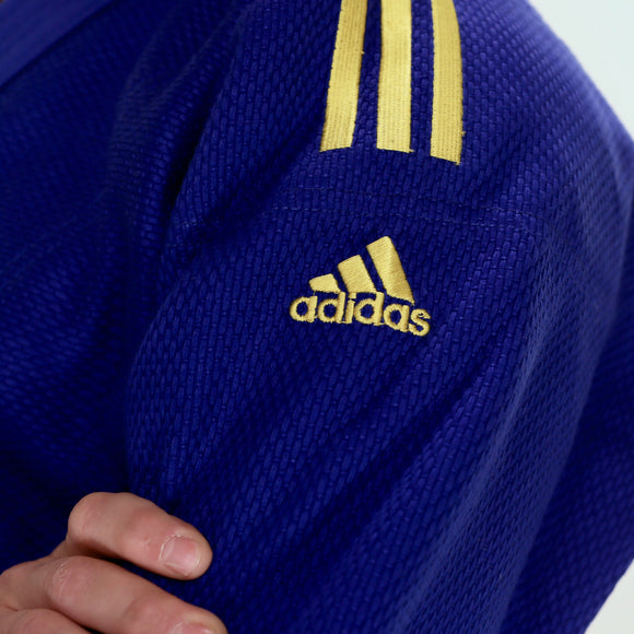 Judo Uniform  - Adidas Judo - 'Champion 2.0' - Slim Fit - Blå-Gul