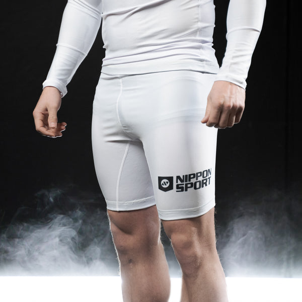 Vale Tudo Shorts - Nippon Sport - 'Half tights' - White