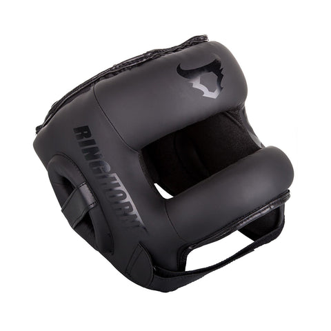 Boxing Helmet - Ringhorn - 'Nitro' - Black-Black