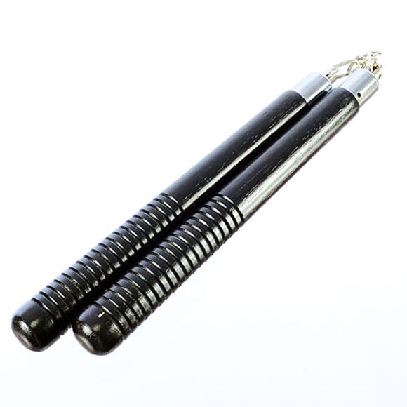 Trævåben - Nippon Sport - 'Nunchaku' - Sort Træ - m. Kæde