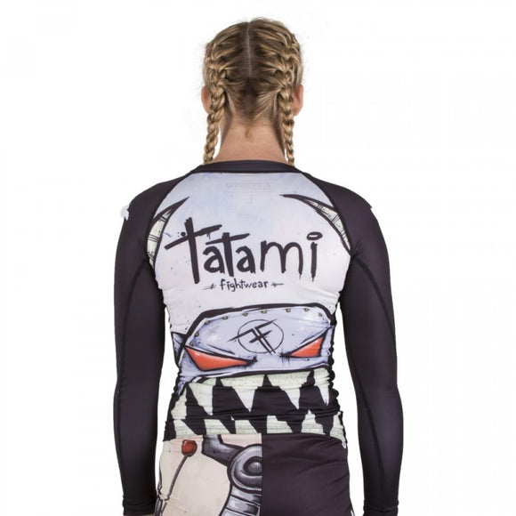 Rash Guard - Børn - Tatami Fightwear - 'Robot' - Sort