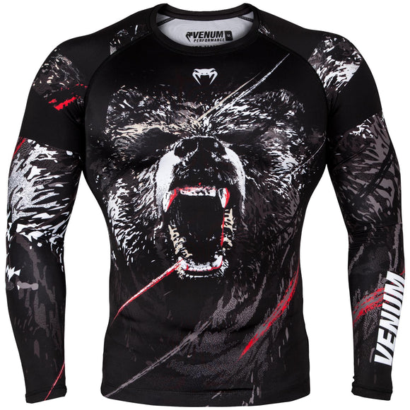 Rashguard - Venum - Grizzli - Langærmet - Sort-hvid
