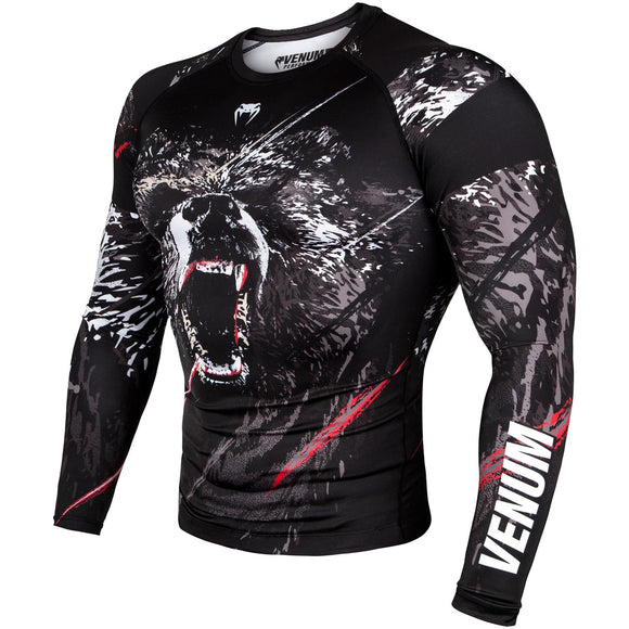 Rashguard - Venum - Grizzli - Langærmet - Sort-hvid