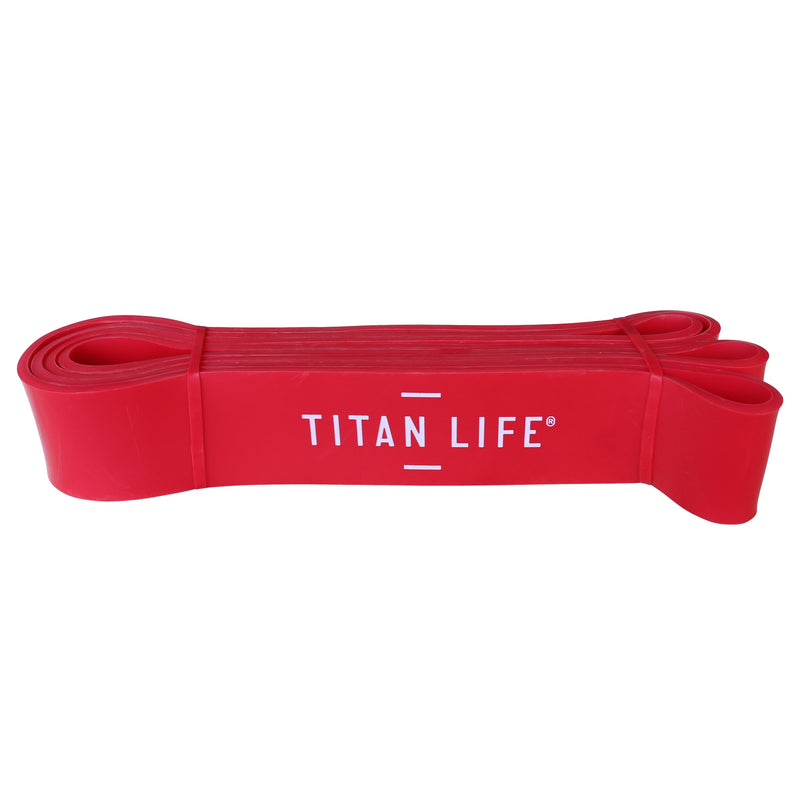 Træningselastik - Titan Life Pro - Power Band 22-56 kg - Rød
