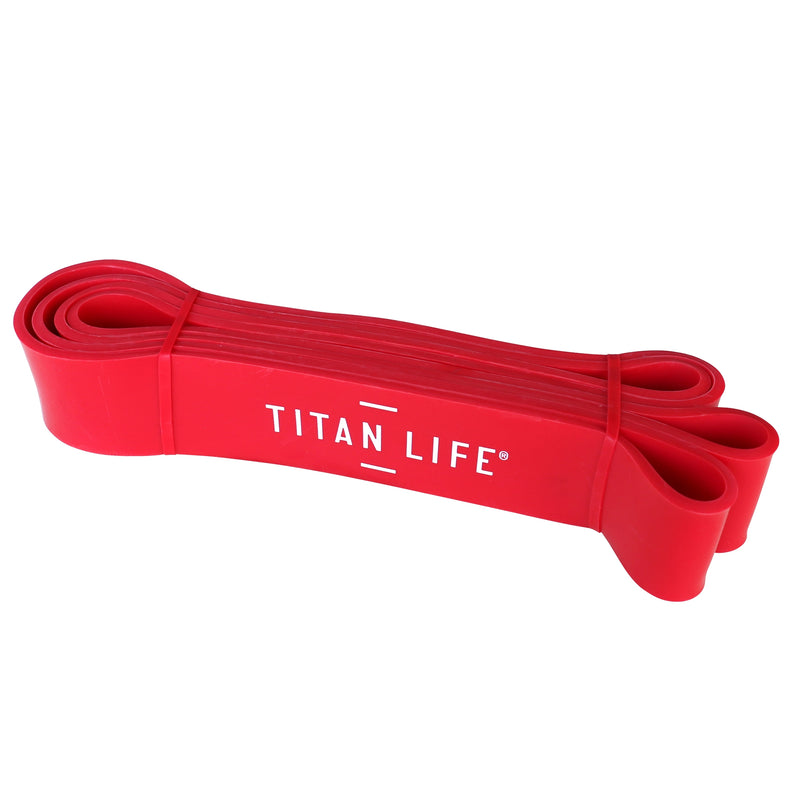 Træningselastik - Titan Life Pro - Power Band 22-56 kg - Rød