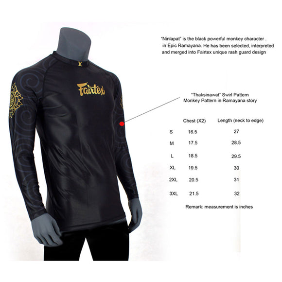 Rash Guard - Fairtex - 'RG6' - Sort
