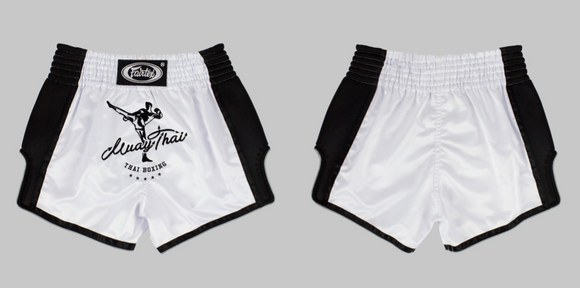 Muay Thai Shorts - Fairtex - 'BS1707' - Hvid-Sort