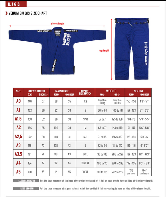 Bjj Dragt - Gi - Venum - 'Power 2.0' - Blå