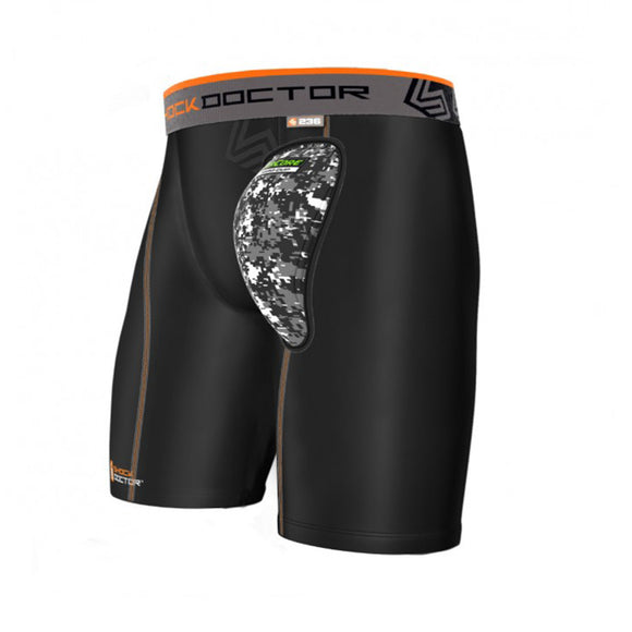 Skridtbeskytter - Shock Doctor - 'AirCore Hard Cup Compression Shorts' - Sort