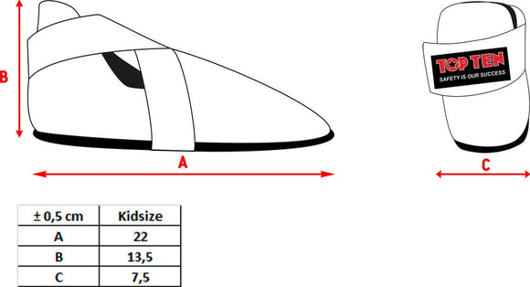 Fodbeskytter - Top Ten kicksko - Kids - Sort