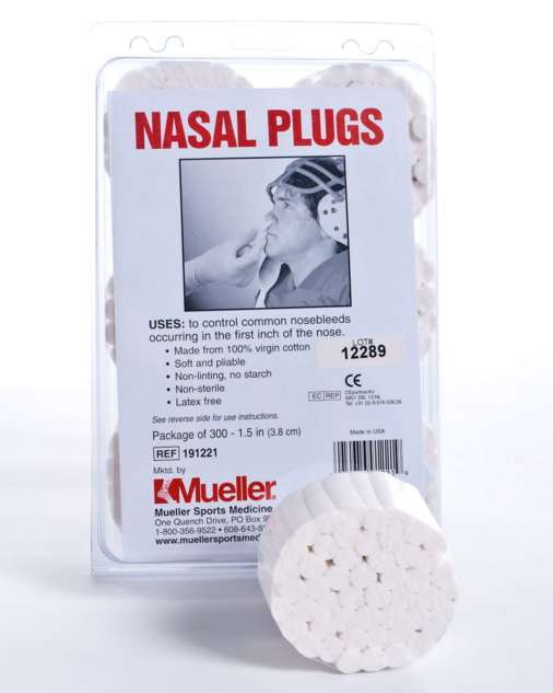 Vatpind mod næseblod - Mueller Nasal Plugs - 300 stk.