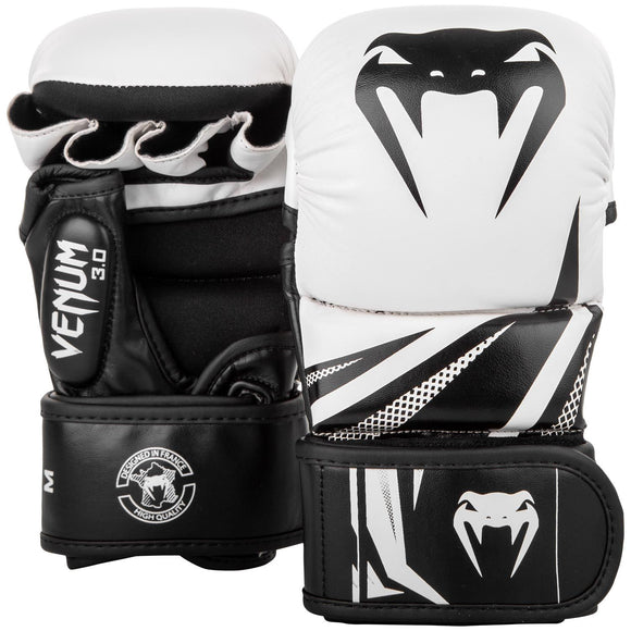 MMA Sparring Gloves - Venum - 'Challenger 3.0' - White/Black