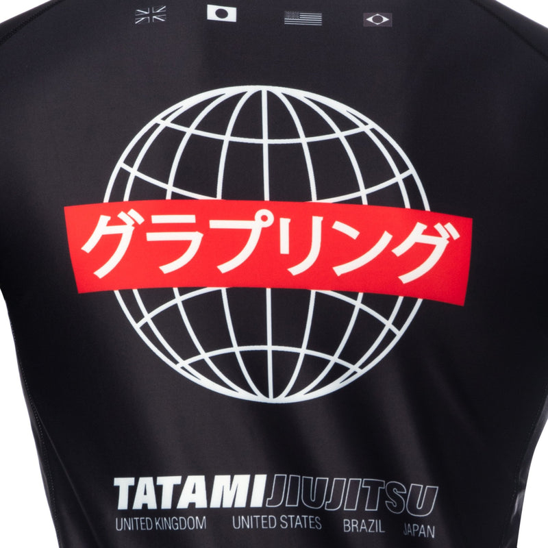 Rash Guard - Men - Tatami Fightwear - Global Long Sleeve - Blac