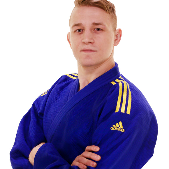 Judo Uniform  - Adidas Judo - 'Champion 2.0' - Slim Fit - Blå-Gul