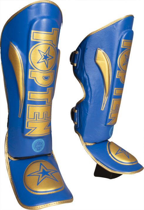 Shin Guard - Top Ten - Star Light WAKO - Blå/Guld