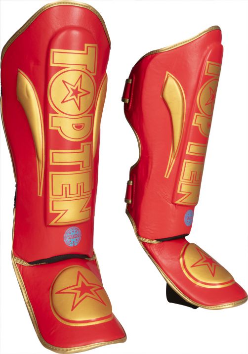 Shin Guard - Top Ti - Star Light WAKO - Rød/Guld