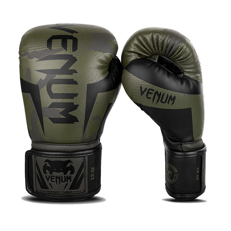Boxing Gloves - Venum - 'Elite' - Khaki-Camouflage