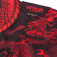 Fightshorts - Venum - Dragon's Flight - Sort-Rød