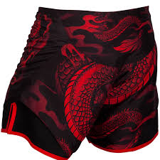 Fightshorts - Venum - Dragon's Flight - Sort-Rød
