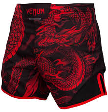 Fightshorts - Venum - Dragon's Flight - Sort/Rød